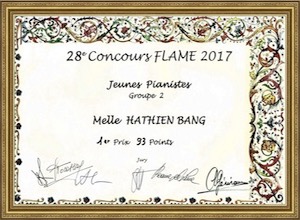 Ahe (13) wins a 1st prize at FLAME Concours Paris, France